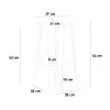Hoher Hocker Industrielles Design Metall Holz für Bars, Produktbild-Vorschau 5