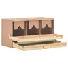 vidaXL Nid de poule 3 compartiments 72 x 33 x 38 cm Pin Voir les images du produit 9