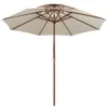 vidaXL Parasol double pont 270×270 cm mât en bois blanc Voir les images du produit 1