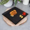 Geteilter Teller aus schwarzem Porzellan 25x25 cm Produktbild-Vorschau 2