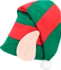 Weihnachtsmütze Elf mit Ohren und Bommel | Rot Grün Produktbild-Vorschau 2
