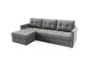 GUTTO Ecksofa mit Schlaffunktion Grau IVIO I aus Velour Produktbild-Vorschau 9