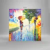 Bilder auf glas - Park Straße Regen - 50x50cm - Glasbilder Produktbild-Vorschau 3