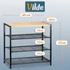 Vilde | botník - stojan na boty - kov a dřevo - 60x30x57 cm Náhled obrázku produktu 4