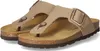 Beliana Damen Pantoletten/ Zehentrenner Taupe Rauleder Produktbild-Vorschau 1