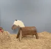 Holzpferd Lutz - 50cm Sitzhöhe - Zwergpony, unlasiert mit Produktbild-Vorschau 2