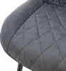 A close-up view of the quilted seat of a gray chair. Náhľad obrázku produktu
