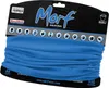 A blue tubular scarf (Morf Original) is displayed on its retail packaging. Produktbild-Vorschau