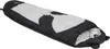 A panda-themed sleeping bag is shown lying on a white background. Produktbild-Vorschau