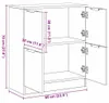 vidaXL Sideboard Artisan-Eiche 60x30x70 cm Holzwerkstoff Produktbild-Vorschau 7