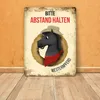 Metallschild mit schwarzem Pferde Motiv und Spruch: Bitte Produktbild-Vorschau 3