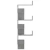 A modular corner shelf unit with a concrete-gray finish, shown against a white background. Anteprima dell’immagine prodotto