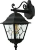 Außenwandlampe Garten Terrasse IP43 Schwarz E27 Glas Metall Produktbild-Vorschau 1