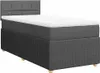 vidaXL Boxspringbett mit Matratze Dunkelgrau 100x200 cm Produktbild-Vorschau 1