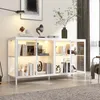 Vitrine mit Beleuchtung 3 Farbe, Glas-Sideboard mit 4 Produktbild-Vorschau 1