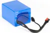 A blue lithium-ion battery pack with attached cables and connectors, shown on a white background. Anteprima dell’immagine prodotto
