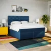 Eleganten-Stil Boxspringbett mit Matratze Blau 180x200 cm Produktbild-Vorschau 5