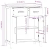 Sideboard Weiß 62x38x75 cm Holzwerkstoff Produktbild-Vorschau 8