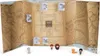 A Harry Potter themed advent calendar laid out flat, showing a map and small character figures. Voir les images du produit
