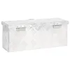 A silver aluminum storage box with a diamond plate pattern is shown against a white background. Náhled obrázku produktu