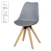 2er Set Retro Esszimmerstuhl LIMA grau | Polsterstuhl Produktbild-Vorschau 3