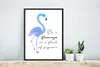 MuchoWow® MuchoWow® Gerahmtes Poster Blau - Lila - Flamingo Produktbild-Vorschau 4