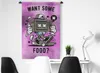 MuchoWow® Wandteppich Wandbehang Fernsehen - Lila - Vintage Produktbild-Vorschau 5