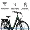 A marketing image showcasing features of an electric bicycle. Anteprima dell’immagine prodotto