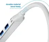 Close-up of a silver USB hub with blue USB ports and a flexible white cable. Produktbild-Vorschau