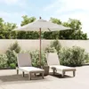 vidaXL Sonnenschirm mit Holzmast Sandfarben 198x198x231 cm Produktbild-Vorschau 2