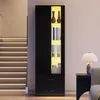 Vetrina a LED nera con 2 ante in vetro - vetrina Anteprima dell’immagine prodotto 5