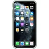 An iPhone 11 Pro Max with a green silicone case, displaying the home screen with various app icons. Produktbild-Vorschau