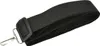 A black strap with a metal clip and a plastic buckle, isolated on a white background. Podgląd zdjęcia produktu