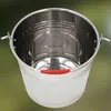 KOTARBAU® Seau à Cendre Acier Inoxydable 5 L Argent Seau de Voir les images du produit 4