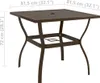 vidaXL Gartentisch Braun 81,5x81,5x72 cm Stahl - Produktbild-Vorschau 6