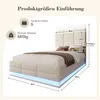 Flieks Polsterbett 90x200cm mit Ladefunktion, Stauraumbett Produktbild-Vorschau 4