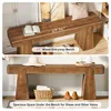 Banc en bois massif, banc d'entrée de style rustique en Voir les images du produit 4