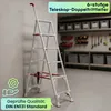 Robuste 6-stufige Teleskop-Doppeltrittleiter: Eine stabile Produktbild-Vorschau 4