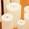 Candela LED in cera naturale, effetto tremolante, bianca, Anteprima dell’immagine prodotto 11