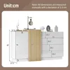 OKWISH Buffet Blanc Brillant avec 4 Tiroirs et 2 Portes - Voir les images du produit 4
