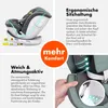 Collage of images and text describing features of a car seat. Produktbild-Vorschau