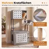 COSTWAY Kraboom met kattenbakopslag, voerbak, sisalpalen, Productafbeelding-voorbeeld 4