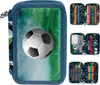 Schulmäppchen Jungen mit Inhalt 3 Fächer Fußball mit Ball Produktbild-Vorschau 1