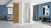 A modern bathroom and bedroom combination with a shower enclosure. Produktbild-Vorschau