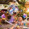 Pinata boule disco Relaxdays, avec bâton et masque, piñata Voir les images du produit 2