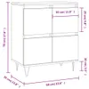 vidaXL Sideboard Blanc 60x35x70 cm Bois composite Voir les images du produit 8