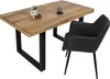 Esstisch Akazie Natur 160 x 85 cm massiv gerade Tischkanten Produktbild-Vorschau 2