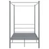 vidaXL Himmelbett Grau Metall 120x200 cm -  Betten & Produktbild-Vorschau 5