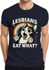 Lesbian eat what cat rainbow retro funny queer sweet Podgląd zdjęcia produktu 1