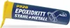 A tube of epoxy putty with product information printed on it. Produktbild-Vorschau